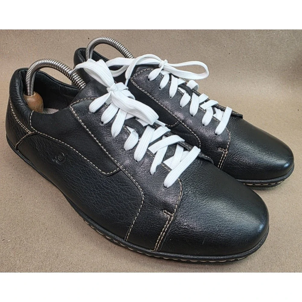 Born (Sz 9.5 US 463 EUR) Black Leather Lace Up Casual Walking Comfort M3427